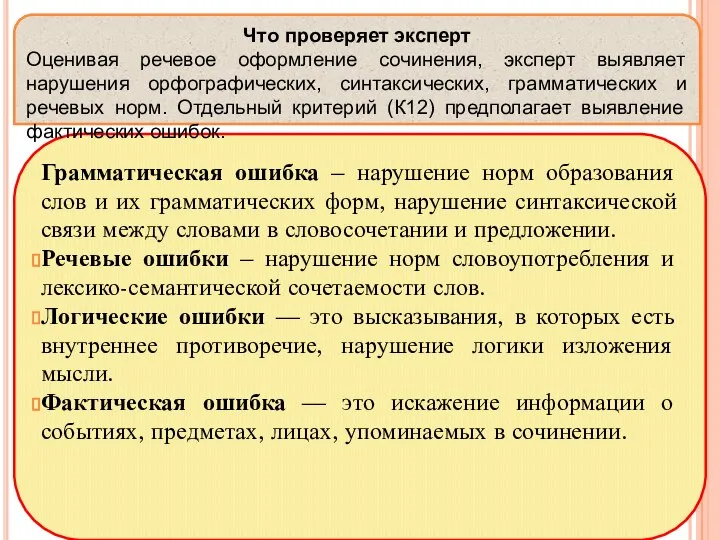 Грамматическая ошибка – нарушение норм образования слов и их грамматических форм,