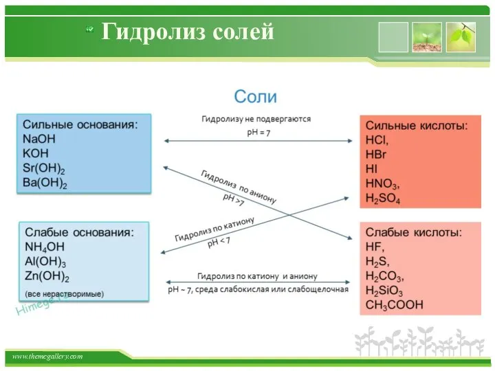 Гидролиз солей