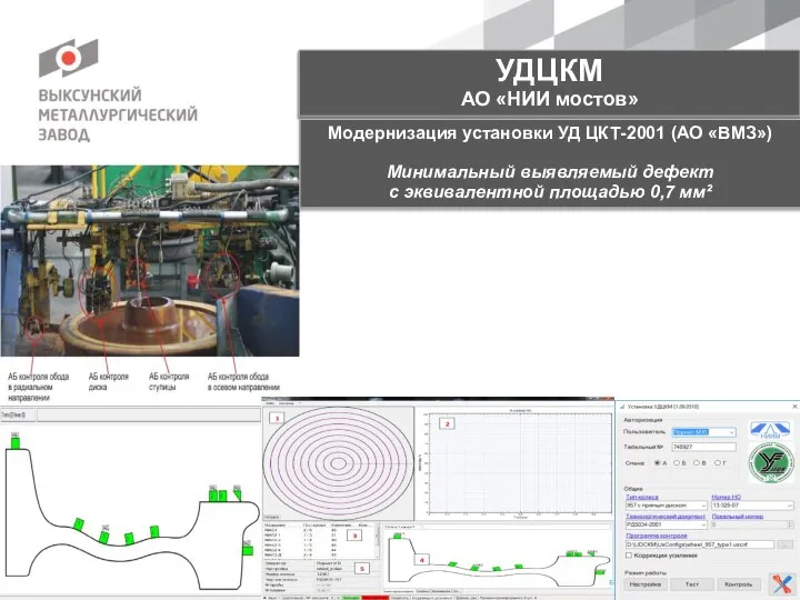 УД ЦКТ-2001 АО «ВМЗ» Неметаллическое включение УДЦКМ АО «НИИ мостов» Модернизация