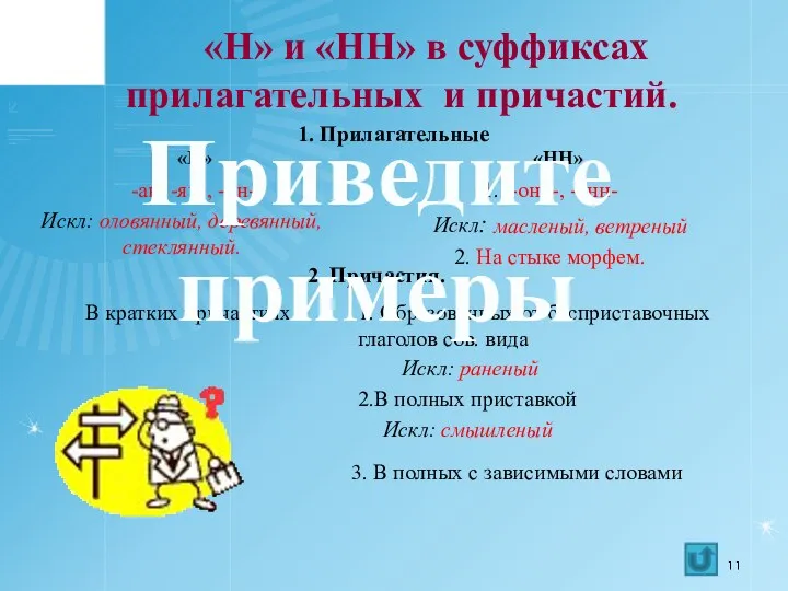 «Н» и «НН» в суффиксах прилагательных и причастий. «Н» -ан, -ян-,