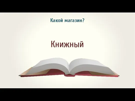 Какой магазин? Книжный