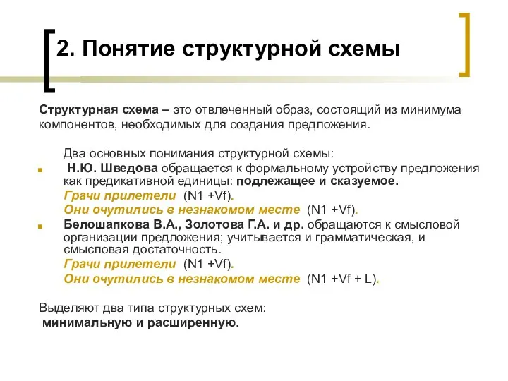 2. Понятие структурной схемы Структурная схема – это отвлеченный образ, состоящий