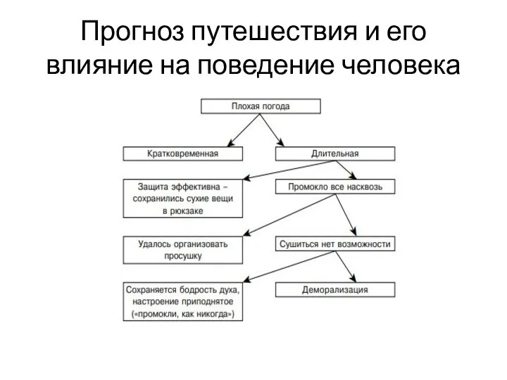 Прогноз путешествия и его влияние на поведение человека