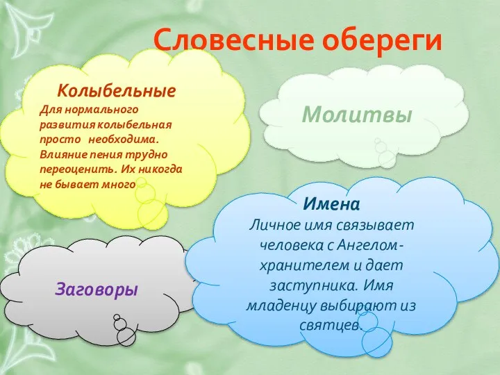 Словесные обереги Колыбельные Для нормального развития колыбельная просто необходима. Влияние пения