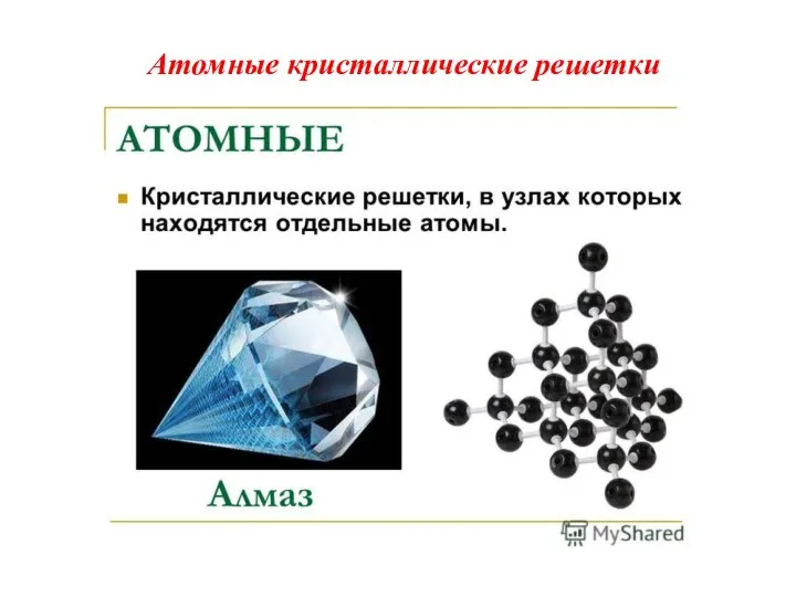 Атомные кристаллические решетки
