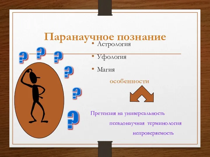 Паранаучное познание Астрология Уфология Магия особенности Претензия на универсальность псевдонаучная терминология