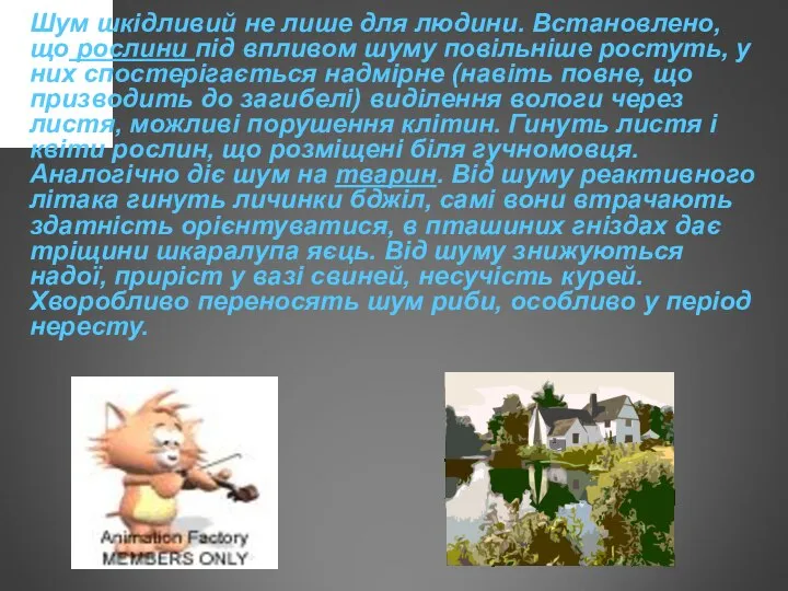 Шум шкідливий не лише для людини. Встановлено, що рослини під впливом