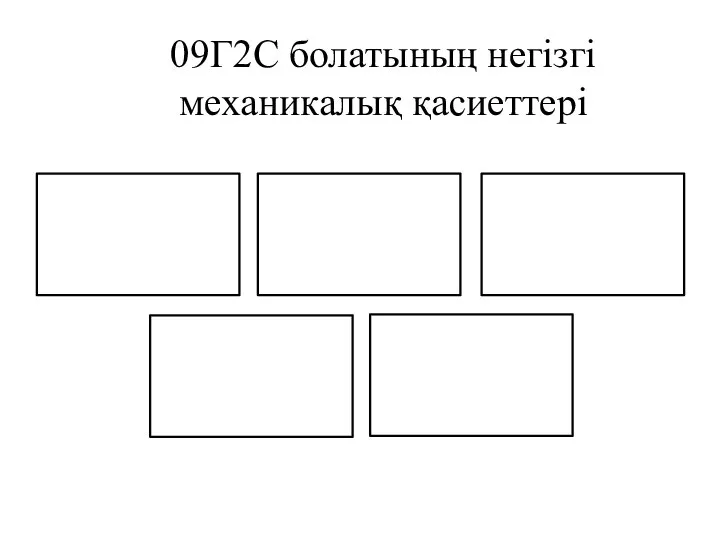 09Г2С болатының негізгі механикалық қасиеттері