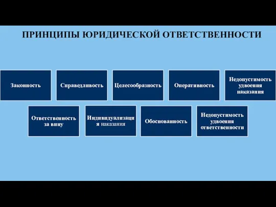 ПРИНЦИПЫ ЮРИДИЧЕСКОЙ ОТВЕТСТВЕННОСТИ