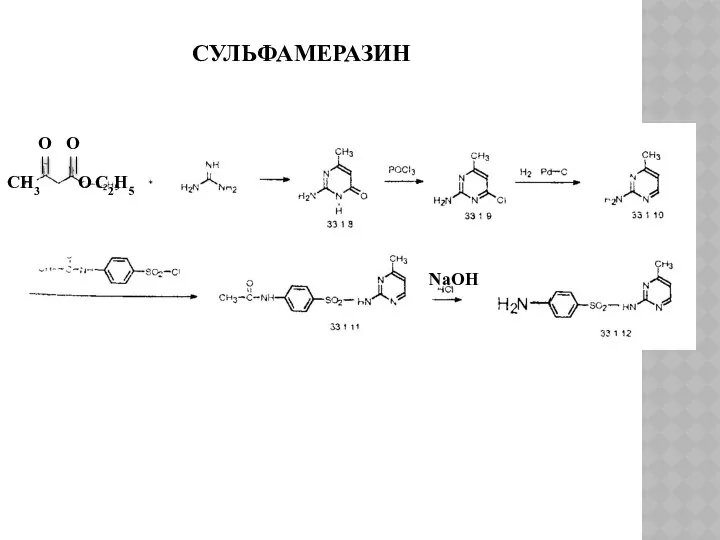 СУЛЬФАМЕРАЗИН СН3 О О О С2Н5 NaOH