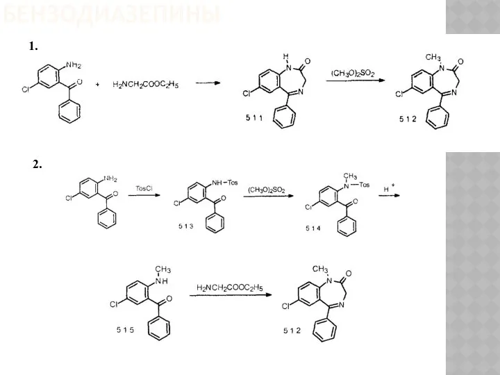 БЕНЗОДИАЗЕПИНЫ 1. 2.