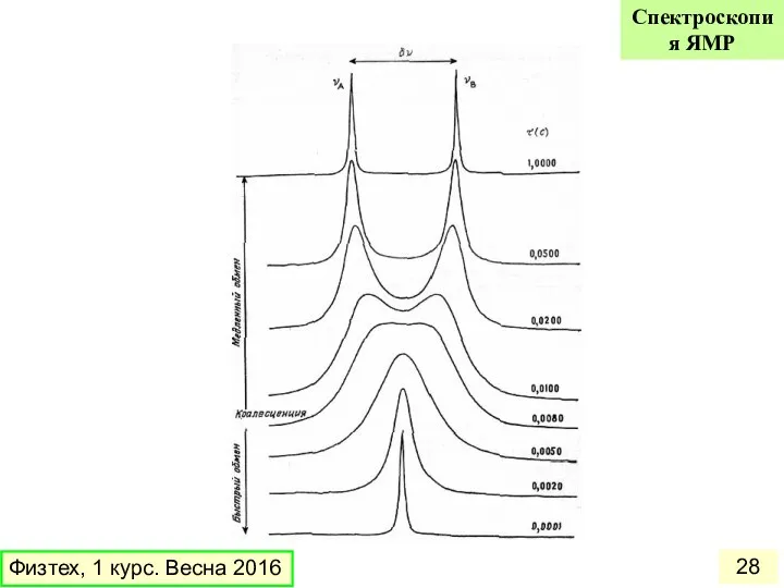 Физтех, 1 курс. Весна 2016 Спектроскопия ЯМР