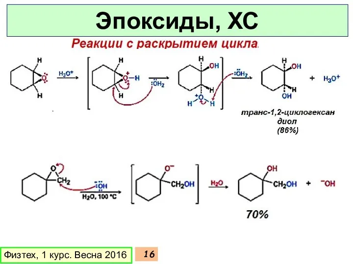 Физтех, 1 курс. Весна 2016 Эпоксиды, ХС