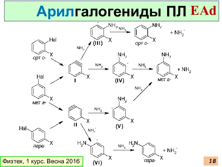 Физтех, 1 курс. Весна 2016 Арилгалогениды ПЛ EAd