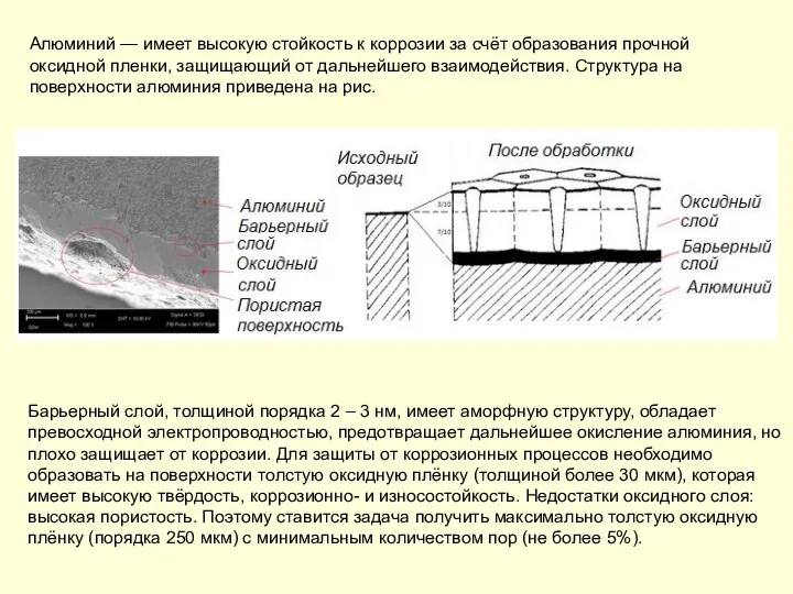 Алюминий — имеет высокую стойкость к коррозии за счёт образования прочной