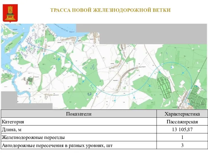 ТРАССА НОВОЙ ЖЕЛЕЗНОДОРОЖНОЙ ВЕТКИ