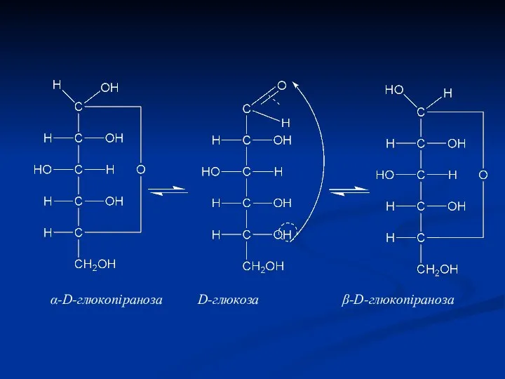 α-D-глюкопіраноза D-глюкоза β-D-глюкопіраноза