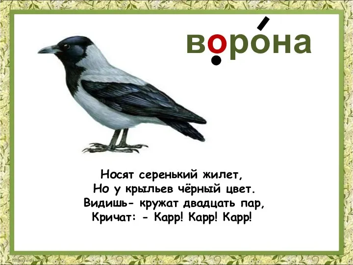 Носят серенький жилет, Но у крыльев чёрный цвет. Видишь- кружат двадцать