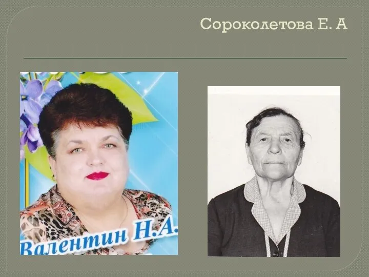 Сороколетова Е. А