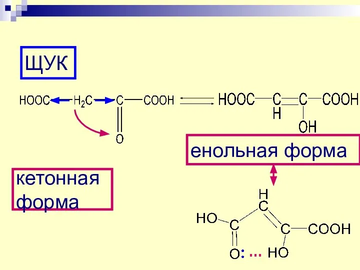 ЩУК кетонная форма енольная форма