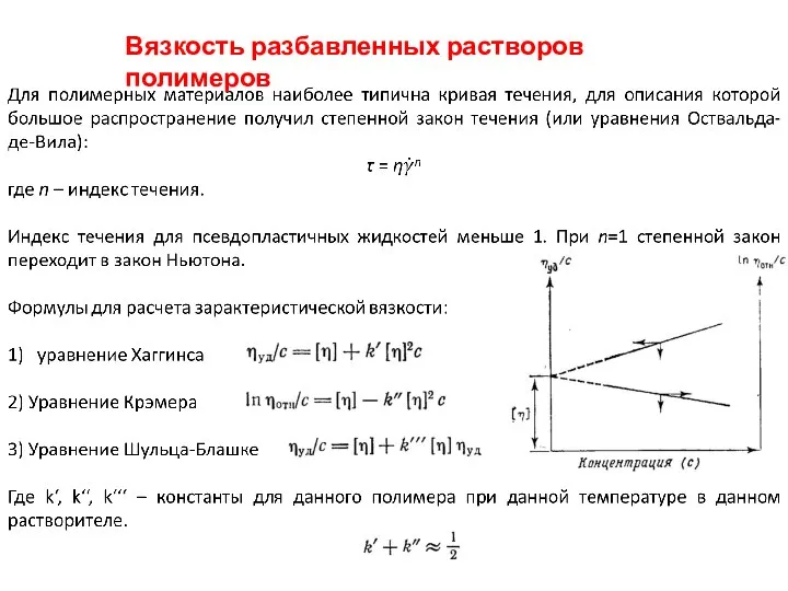 Вязкость разбавленных растворов полимеров