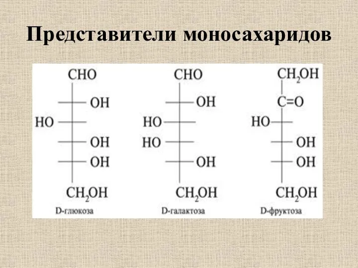 Представители моносахаридов