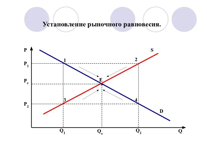 Установление рыночного равновесия.