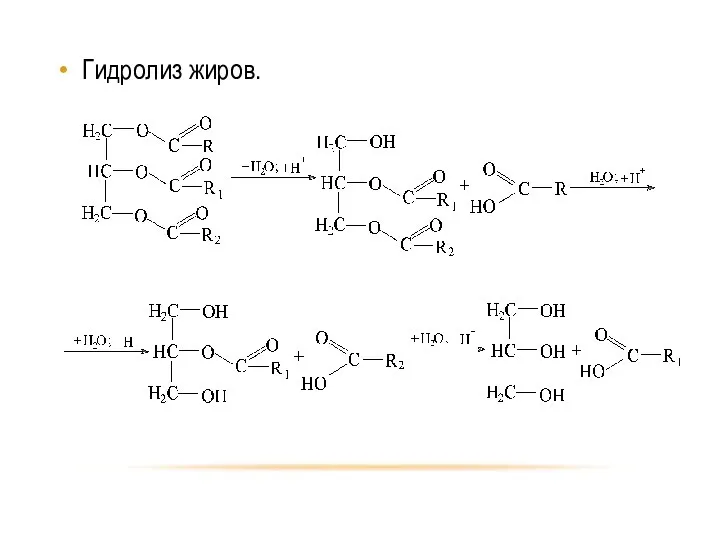 Гидролиз жиров.