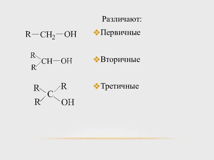 Различают: Первичные Вторичные Третичные