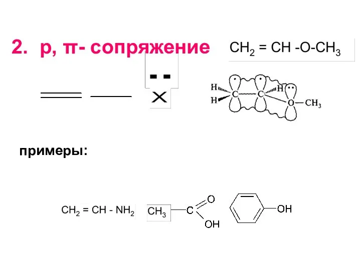 примеры: 2. р, π- сопряжение