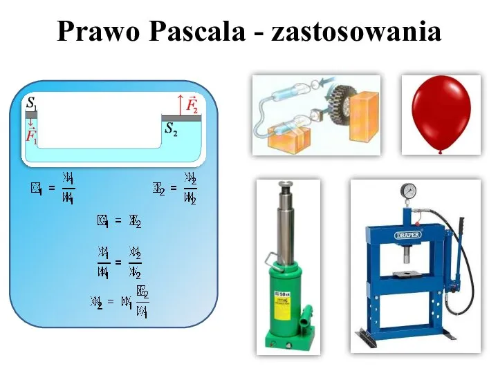 Prawo Pascala - zastosowania