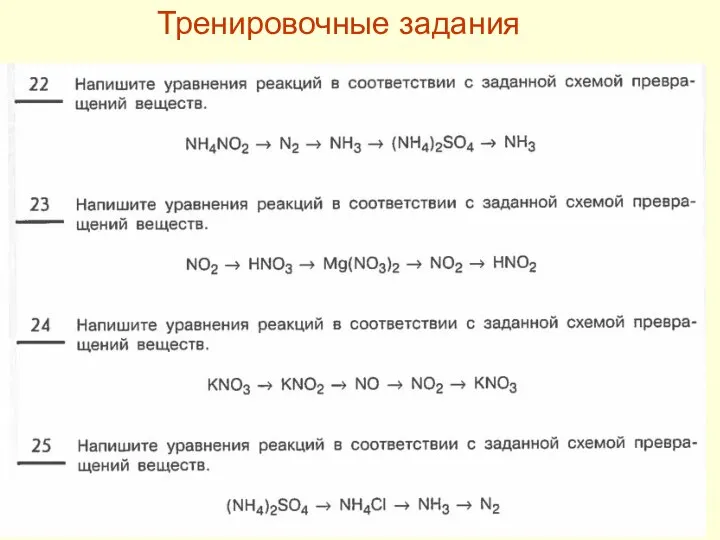 Тренировочные задания