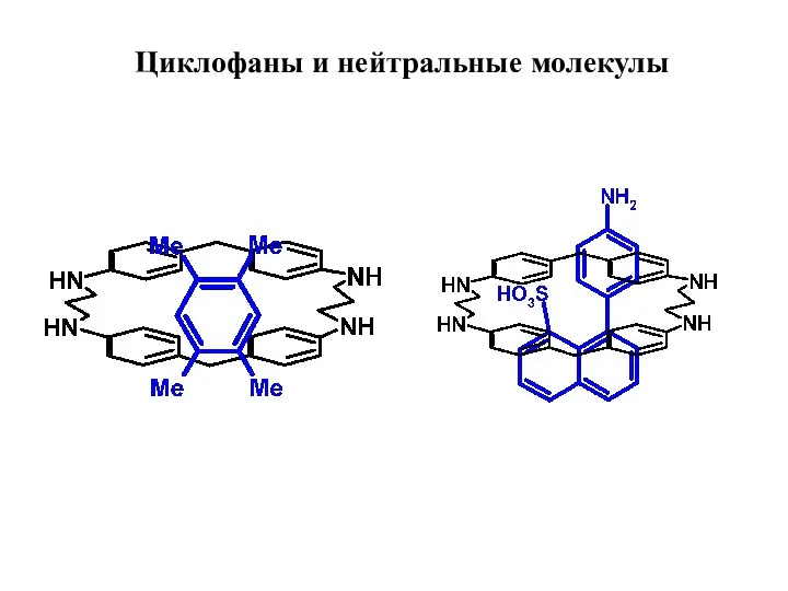Циклофаны и нейтральные молекулы