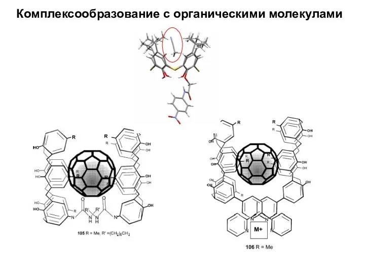 Комплексообразование c органическими молекулами