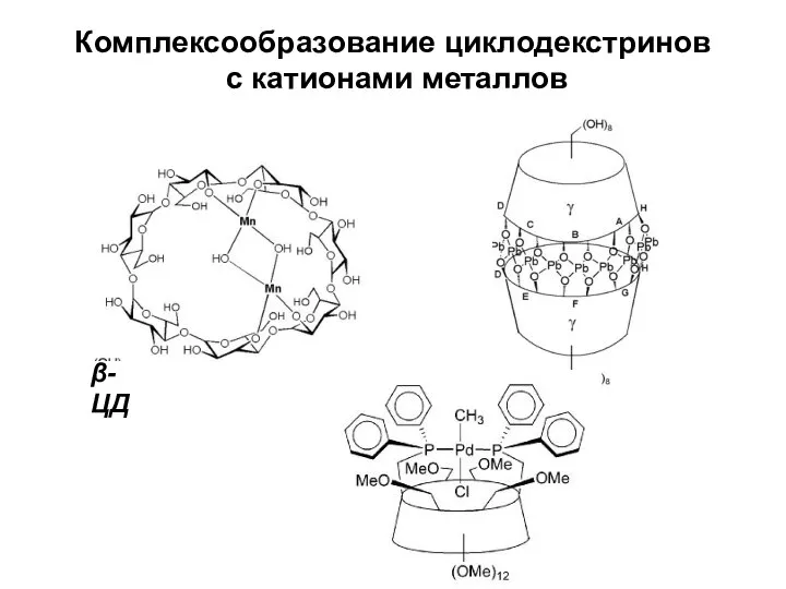 Комплексообразование циклодекстринов с катионами металлов β-ЦД