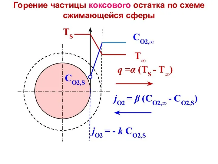 Лекция 12 CО2,∞ CО2,S TS T∞ jО2 = β (CО2,∞ -