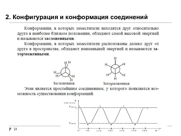 2. Конфигурация и конформация соединений