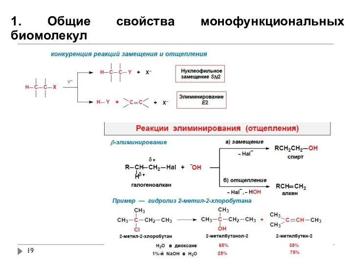 1. Общие свойства монофункциональных биомолекул