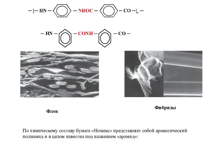 По химическому составу бумага «Номекс» представляет собой ароматический полиамид и в