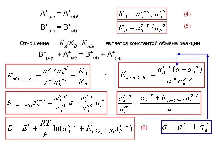 A+р-р = А+мб, В+р-р = В+мб В+р-р + А+мб = В+мб