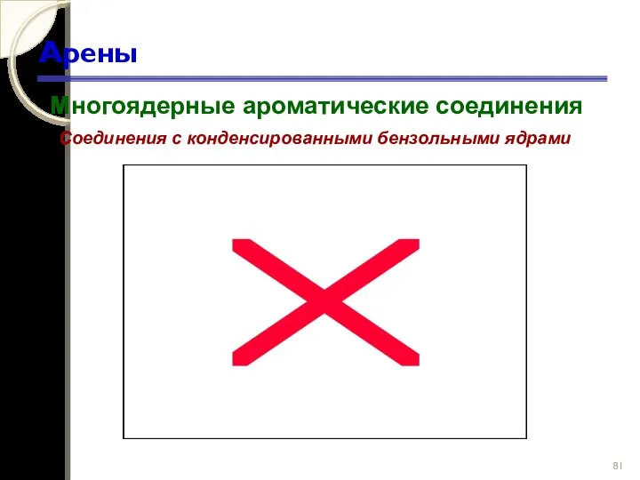 Арены Многоядерные ароматические соединения Соединения с конденсированными бензольными ядрами