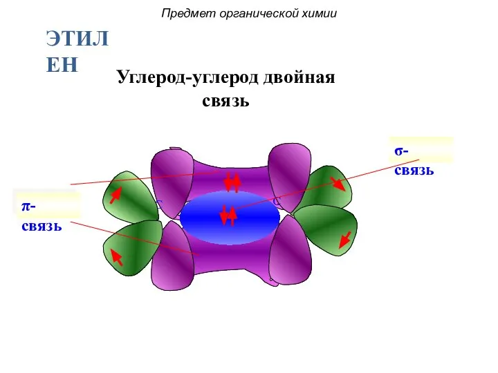 σ-связь π-связь Углерод-углерод двойная связь Предмет органической химии ЭТИЛЕН