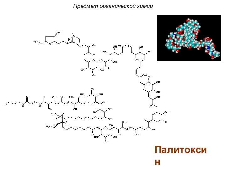 Палитоксин Предмет органической химии