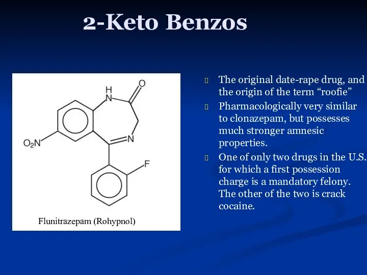 2-Keto Benzos The original date-rape drug, and the origin of the