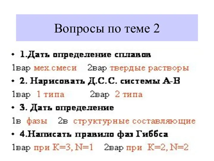 Вопросы по теме 2