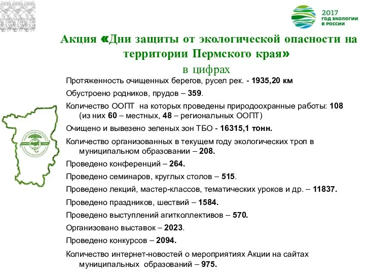 Акция «Дни защиты от экологической опасности на территории Пермского края» в