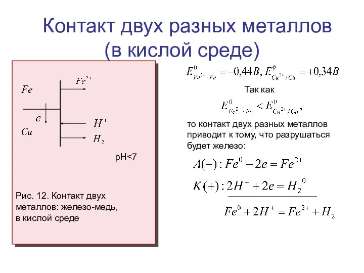 Так как то контакт двух разных металлов приводит к тому, что