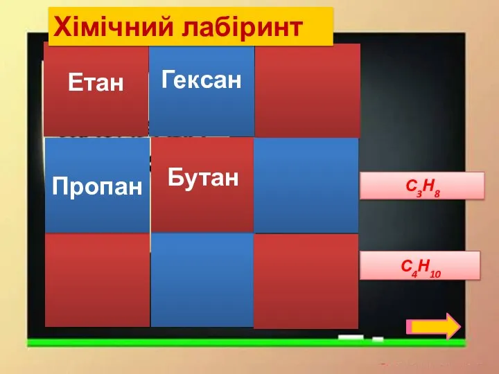 Гексан С3Н8 С4Н10 Етан Пропан Бутан Хімічний лабіринт