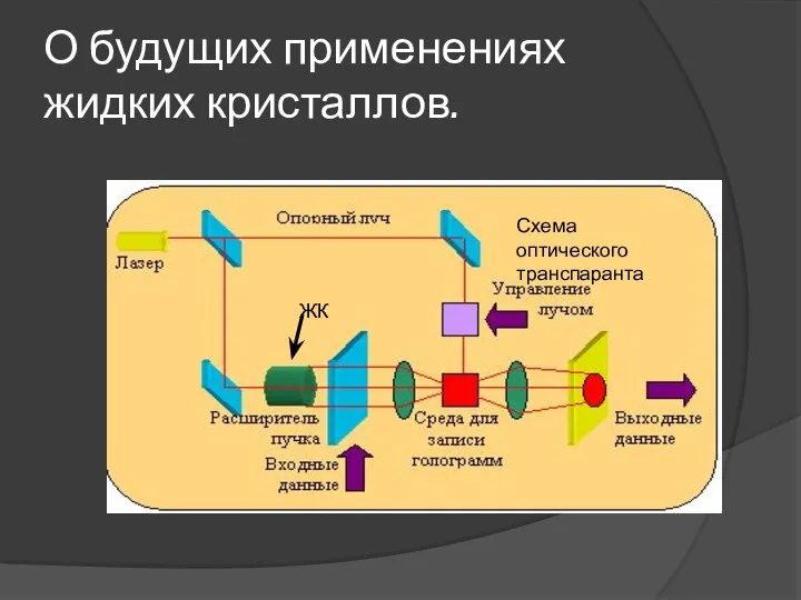 О будущих применениях жидких кристаллов.