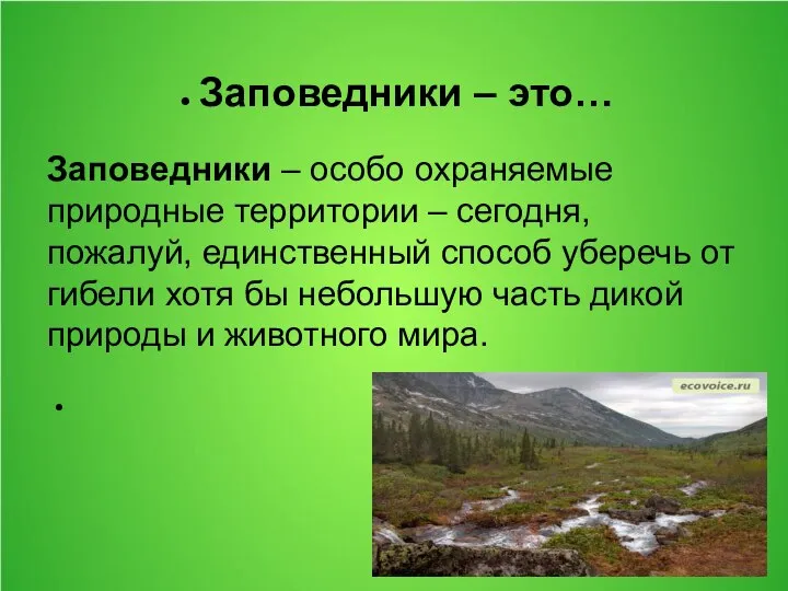 Заповедники – это… Заповедники – особо охраняемые природные территории – сегодня,